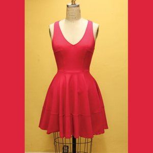Hot Pink Sleeveless Fit&Flare Dress Size S